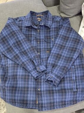 Ariat  Men's Blue Plaid Workshirt Jacket